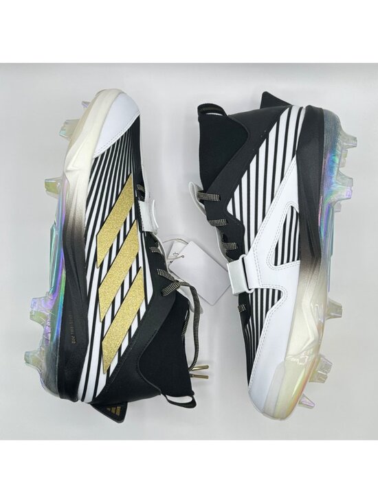 Men’s adidas Adizero Edge+ Cleats \'Core Black/Gold Metallic JQ7464 Size12 NEW main image 8